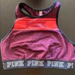 Pink sports bra